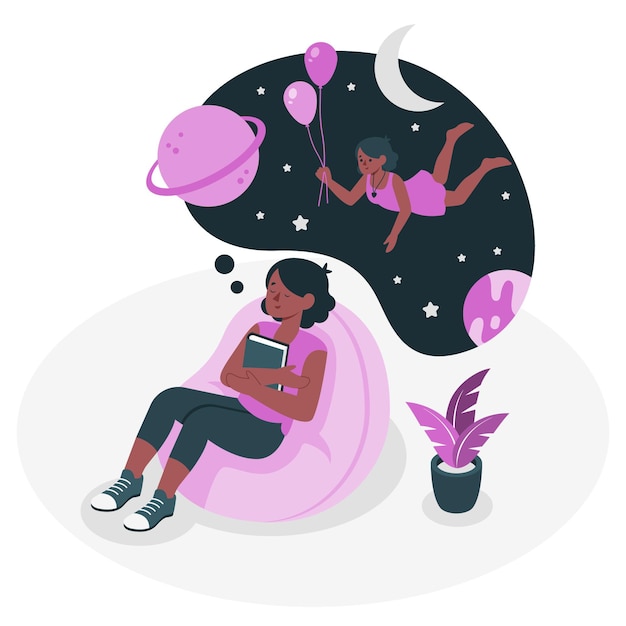 Free vector dreamer concept illustration