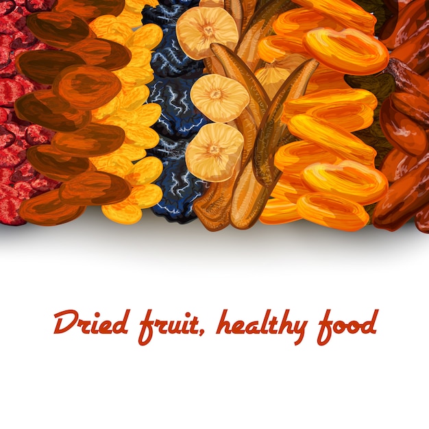 Dried fruit background print