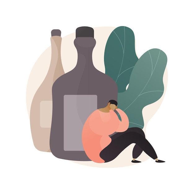 Free Vector drinking alcohol abstract concept illustration