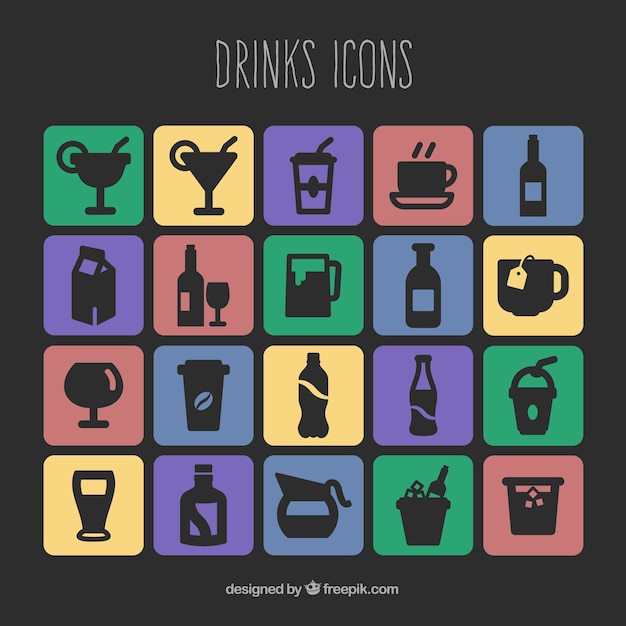 Drinks icons pack