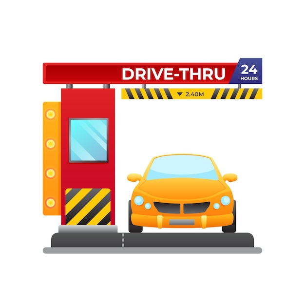 Free vector drive thru sign