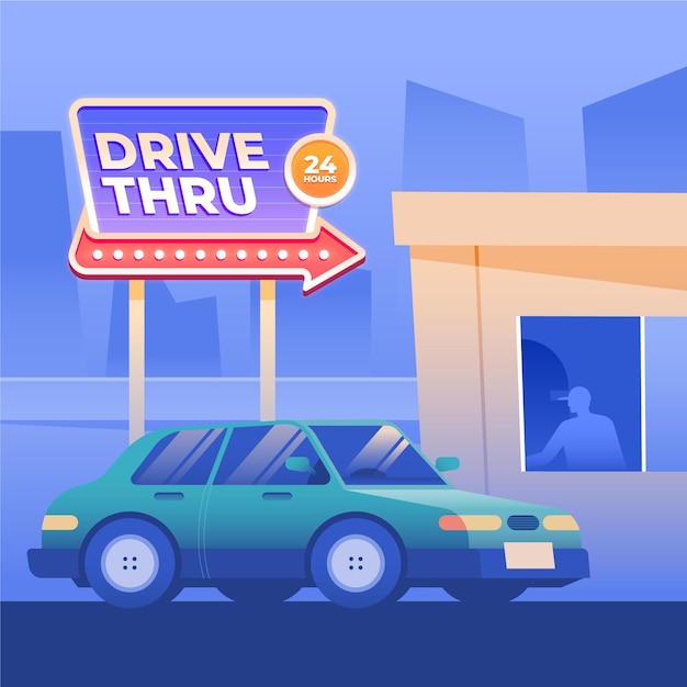 Drive thru sign