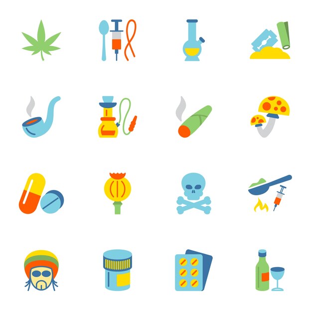 Drug icons collection