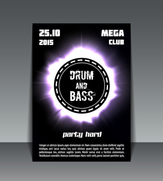 drum and bass party flyer