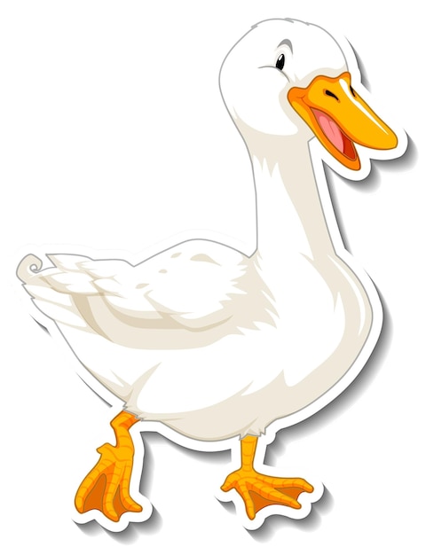 Free Vector a duck animal cartoon sticker