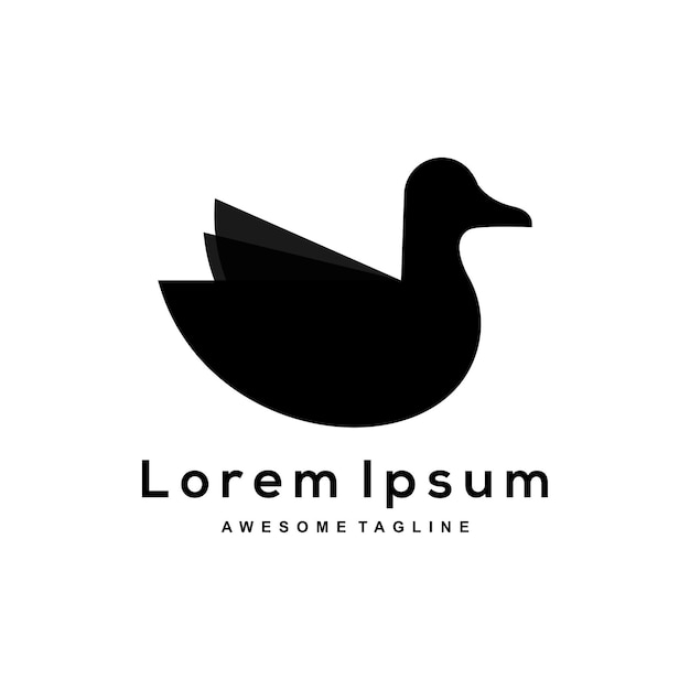 Free vector duck silhouette logo