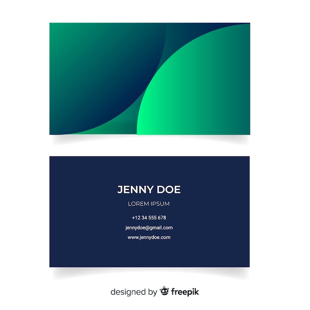 Duotone business card with gradient models template