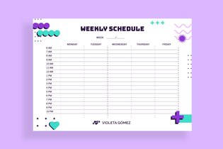 weekly schedule template