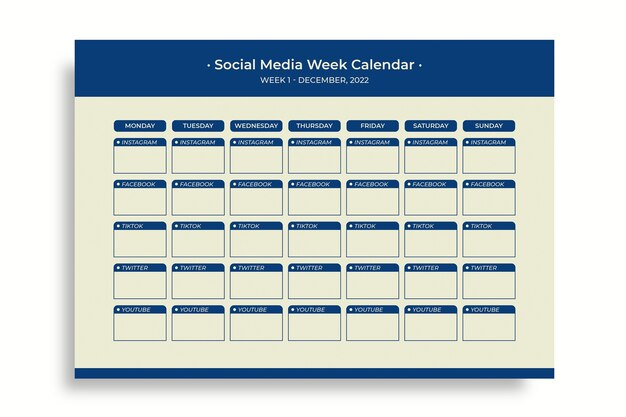 Duotone week social media content calendar