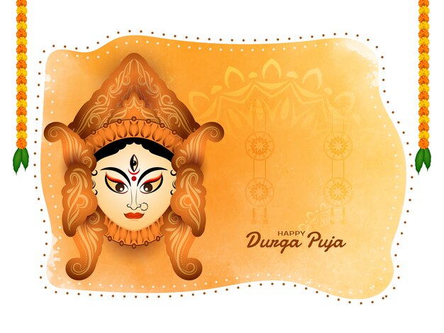 Durga puja festival card