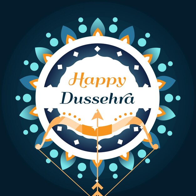 Dussehra concept in flat design