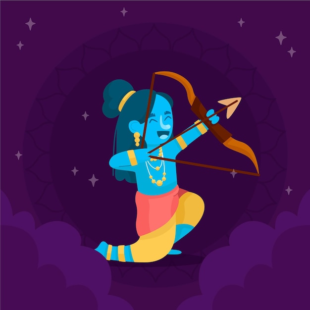 Free vector dussehra festival