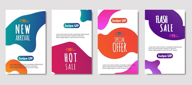 Dynamic abstract fluid mobile for sale banners Sale banner template design Mega sale special offer set design for flyer gift card Poster on wall coverbook banner social media