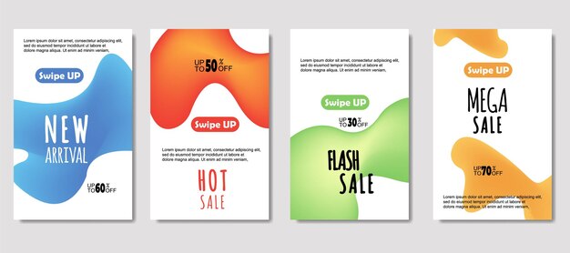 Dynamic abstract fluid mobile for sale banners Sale banner template design Mega sale special offer set design for flyer gift card Poster on wall coverbook banner social media