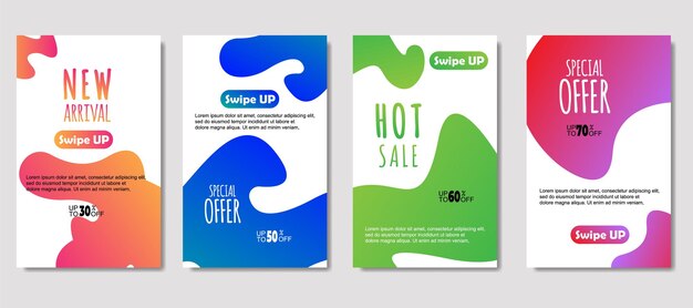 Dynamic abstract fluid mobile for sale banners Sale banner template design Mega sale special offer set design for flyer gift card Poster on wall coverbook banner social media