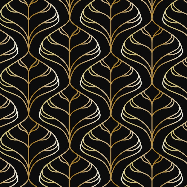 Free Vector dynamic art deco gradient seamless pattern