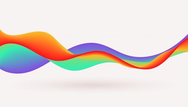 Dynamic colorful fluid wave flowing background design