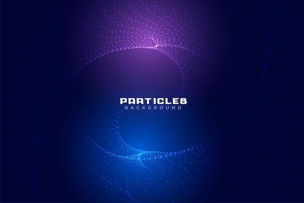 Free Vector dynamic digital particles background in purple and blue shade