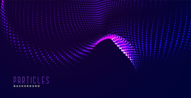 Dynamic particles abstract wave effect background