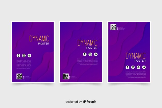 Dynamic poster template collection