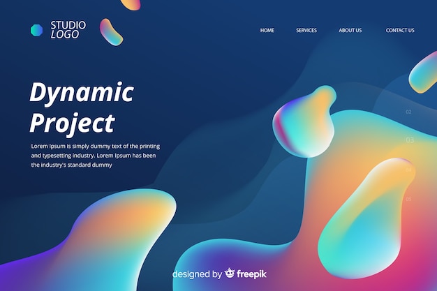 Dynamic project liquid landing page