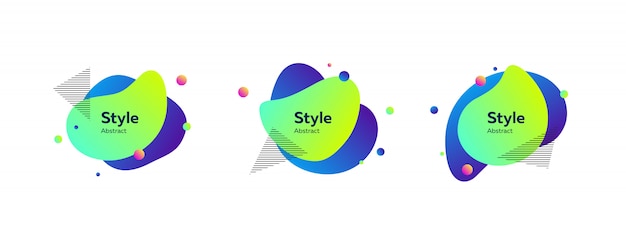 Dynamic stylish abstract figures