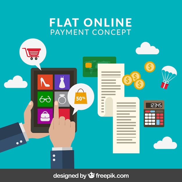 E-commerce, online payment concept