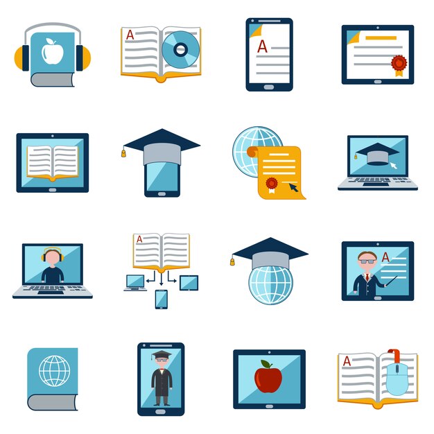 E-learning Icons Set