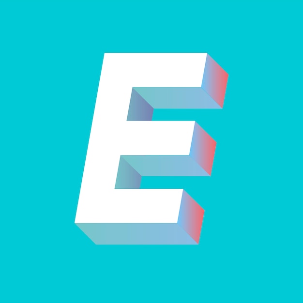 Free vector e letter