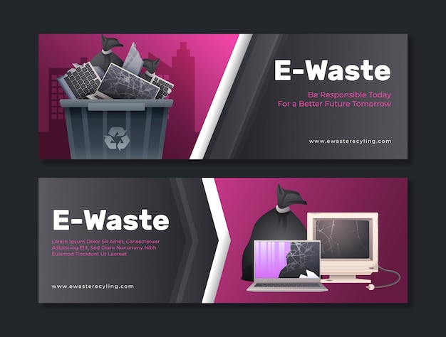 Free Vector e-waste template design