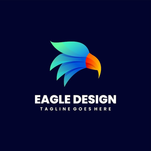 eagle colorful logo design