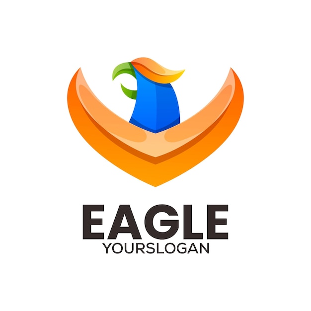 Free vector eagle gradient icon logo design