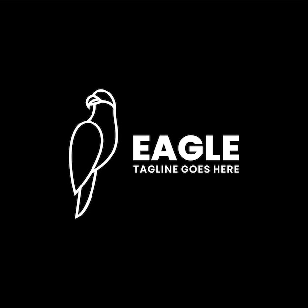 Free Vector eagle line art logo design