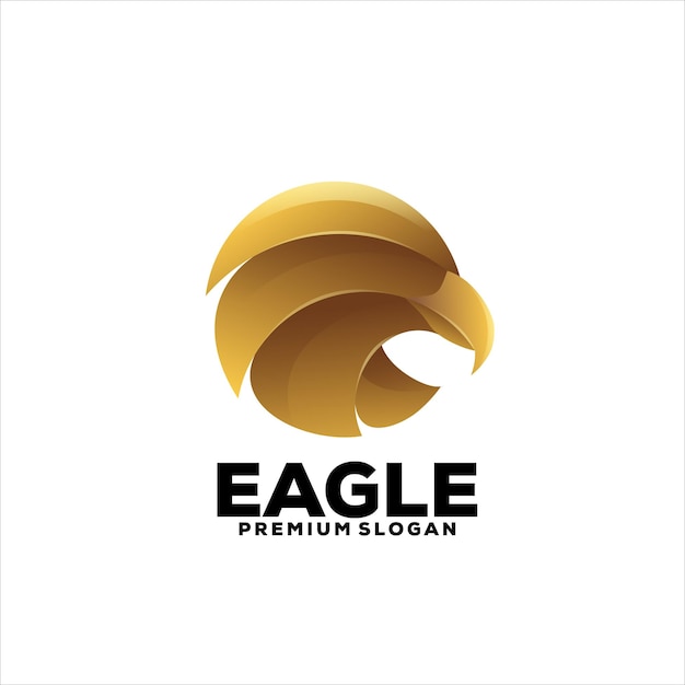 Free vector eagle luxury gradient design logo abstract