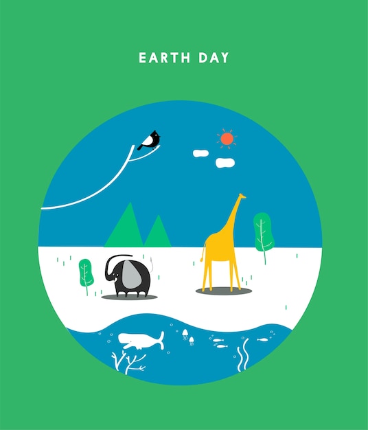 Earth day concept illustration