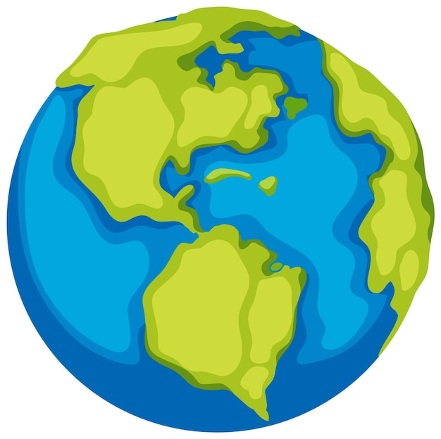 Free vector earth globe icon on white background