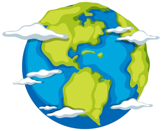 Free Vector earth globe icon on white background