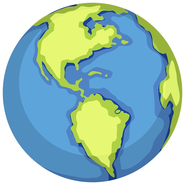 Earth globe icon on white background