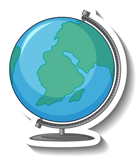 Free Vector earth globe model sticker