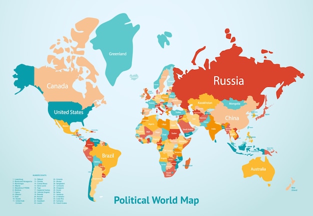 Free Vector earth map countries