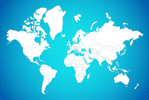 Earth Map Linear Composition