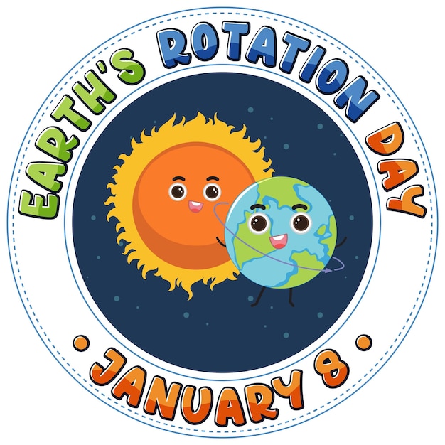 Free Vector earth rotation day banner design