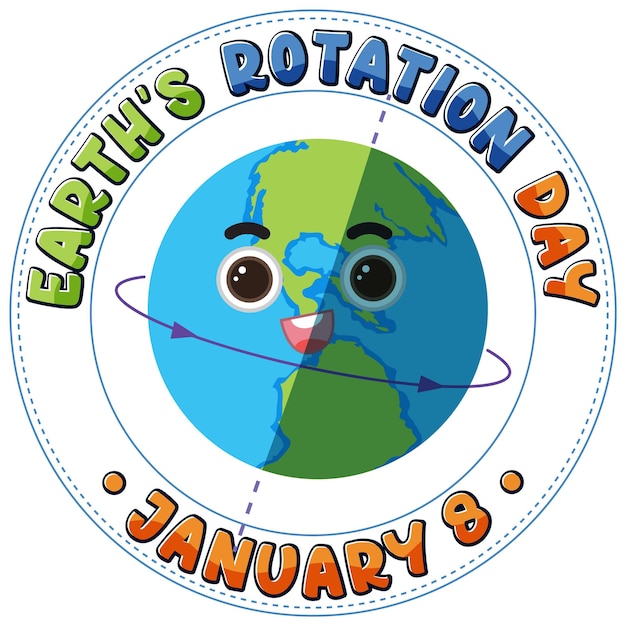 Free vector earth rotation day banner design