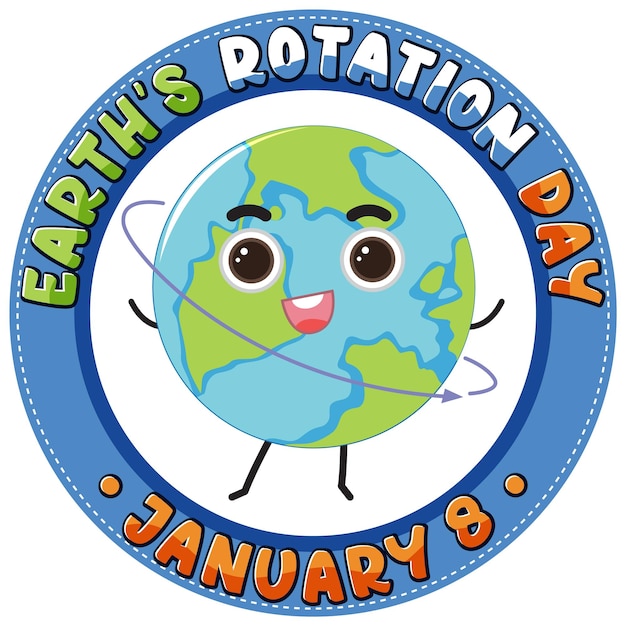 Free Vector earth rotation day banner design