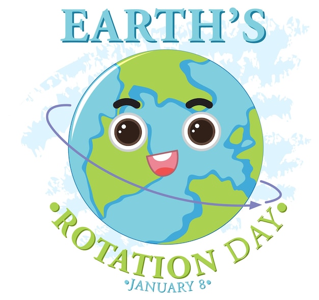 Free Vector earth's rotation day banner design