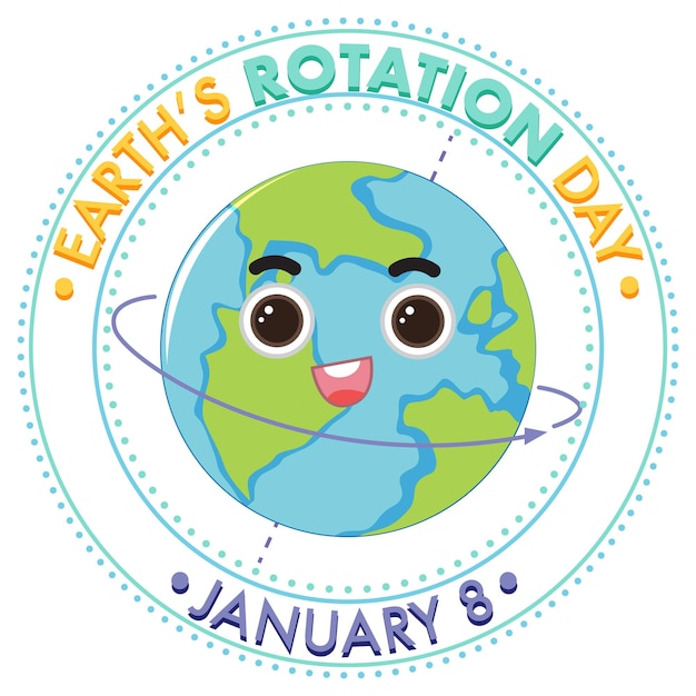 Free Vector earth's rotation day banner design