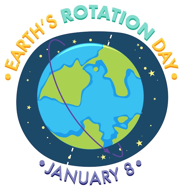 Free Vector earth's rotation day banner design