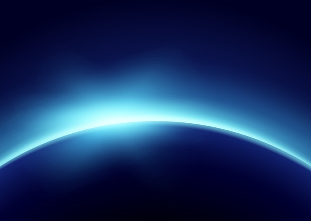 Free vector earth with blue light