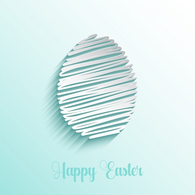 Free vector easter background with scribble egg