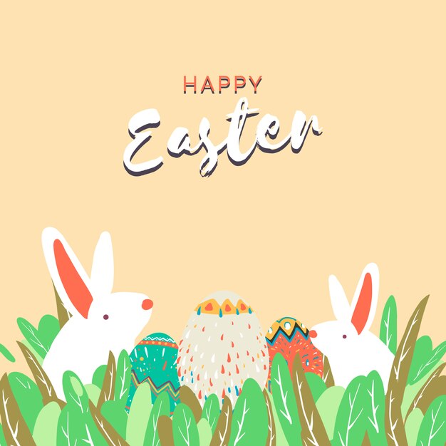 Easter border illustration